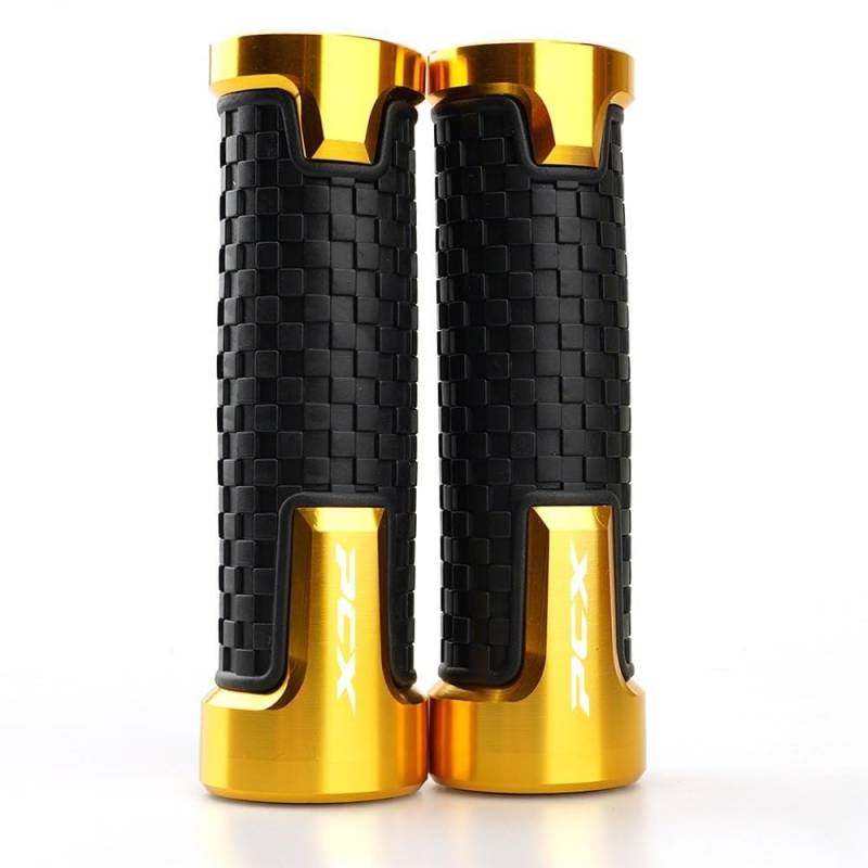 FICNNVJH Rutschfester Motorradgriff Für H&ONDA PCX125 PCX150 PCX 125 150 2018 2019 2020 2021 7/8 "22mm Motorrad Zubehör Lenker Griffe Griff Bar Grip(Gold1) von FICNNVJH