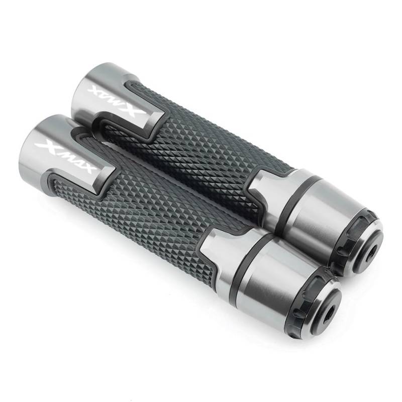 FICNNVJH Rutschfester Motorradgriff Motorrad 7/8 "22mm Handgriffe Lenker Griff Bar End Stecker CNC Zubehör Für Y&AMAHA Xmax X-MAX 125 250 300 400(M6-Titanium) von FICNNVJH