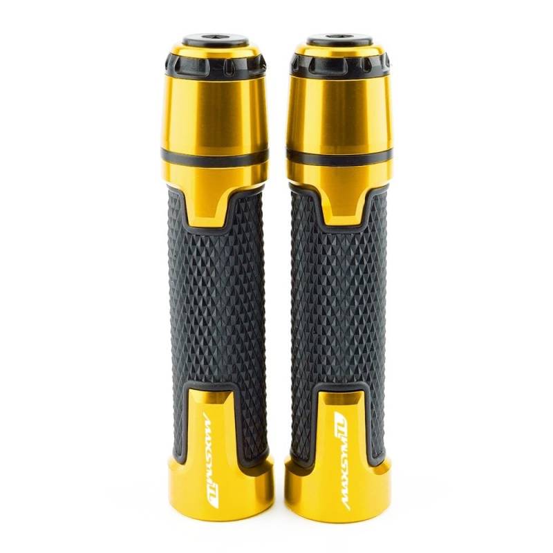 FICNNVJH Rutschfester Motorradgriff Motorrad CNC Zubehör Griff Griffe Lenker Grip Enden Stecker Für SYM MaxsymTL Maxsym TL500 TL 500 MAXSYMTL500 2020 2021 2022(Gold) von FICNNVJH