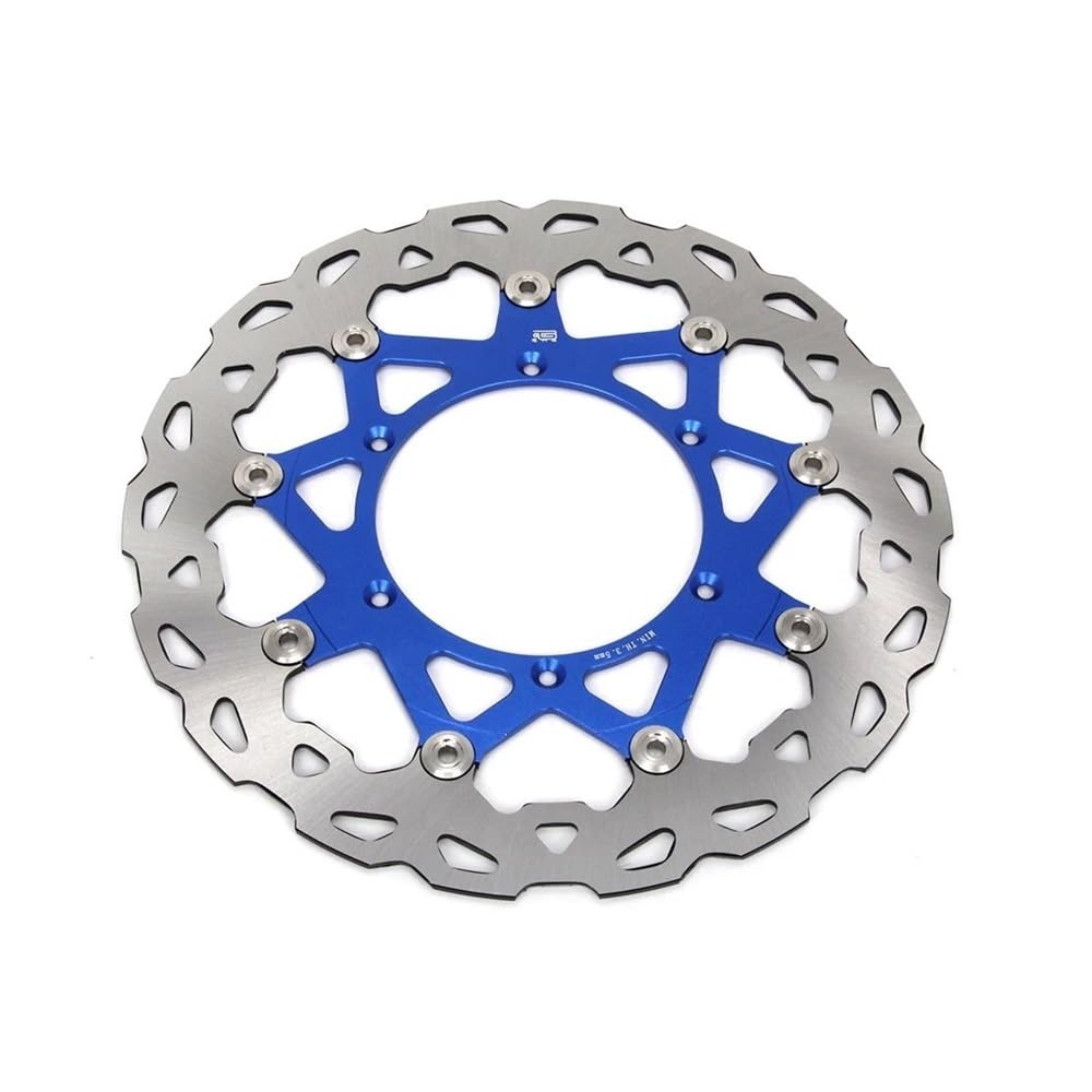 Motorrad-Bremsscheiben Für YZ450F 2008-2015 Motorrad 320 MM Schwimmende Bremsscheiben Rotor Mit Halterung Set Für YZ250F 2007-2015(Brake disc blue) von FICNNVJH