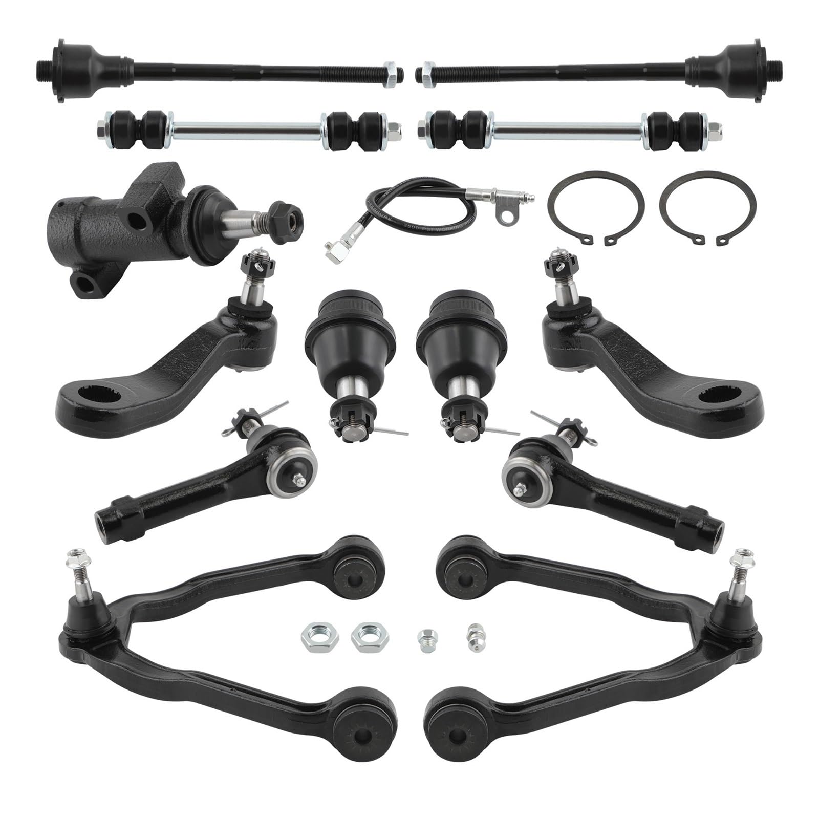 13x Steering & Suspension Front Control Arms Tie Rods Compatible With GMC Yukon 2000-06 4x4 von FIDBNAOOD