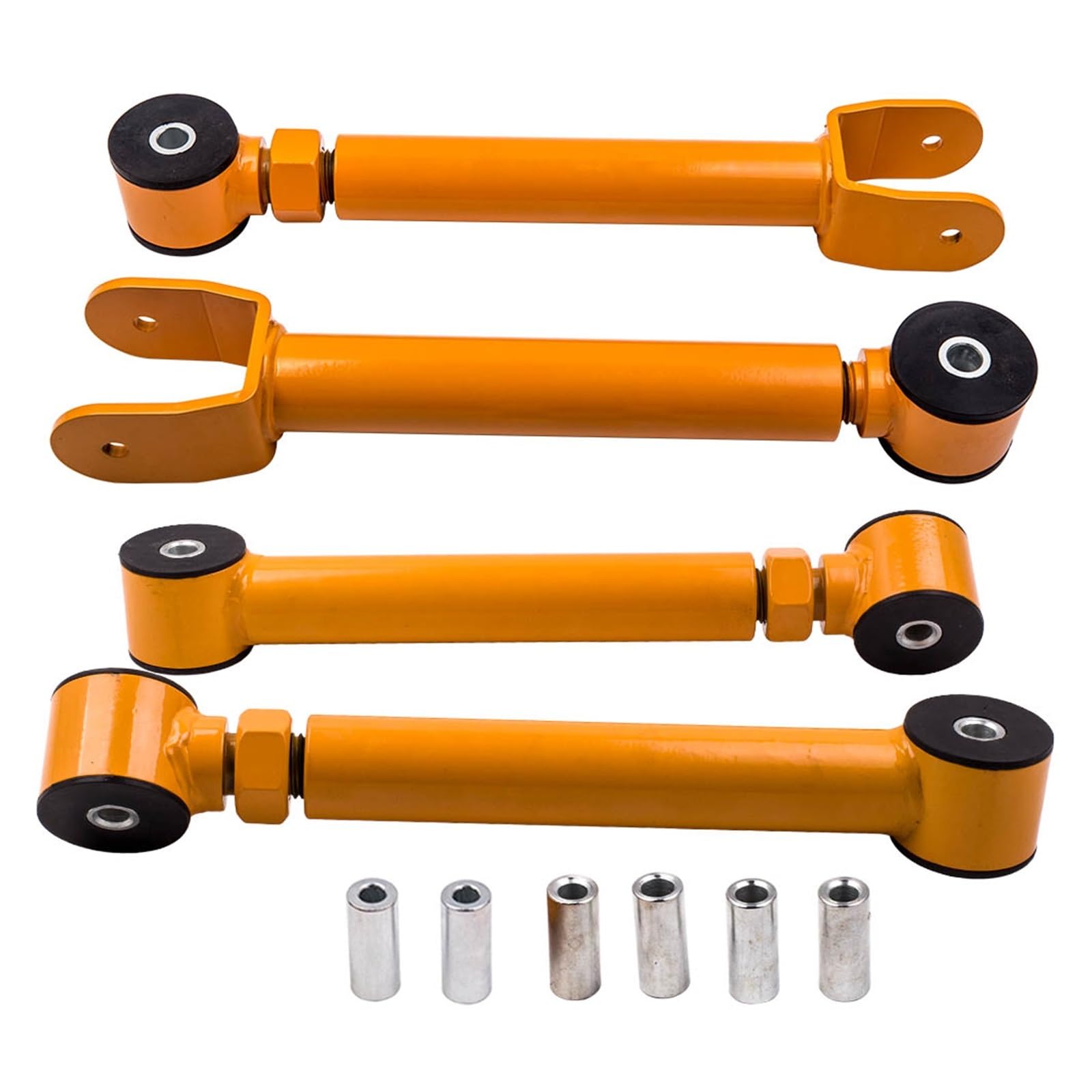 2 Hintere Upper+2 Front Lower Adjustable Control Arms Kompatibel mit Jeep Wrangler TJ 1997-2006 von FIDBNAOOD