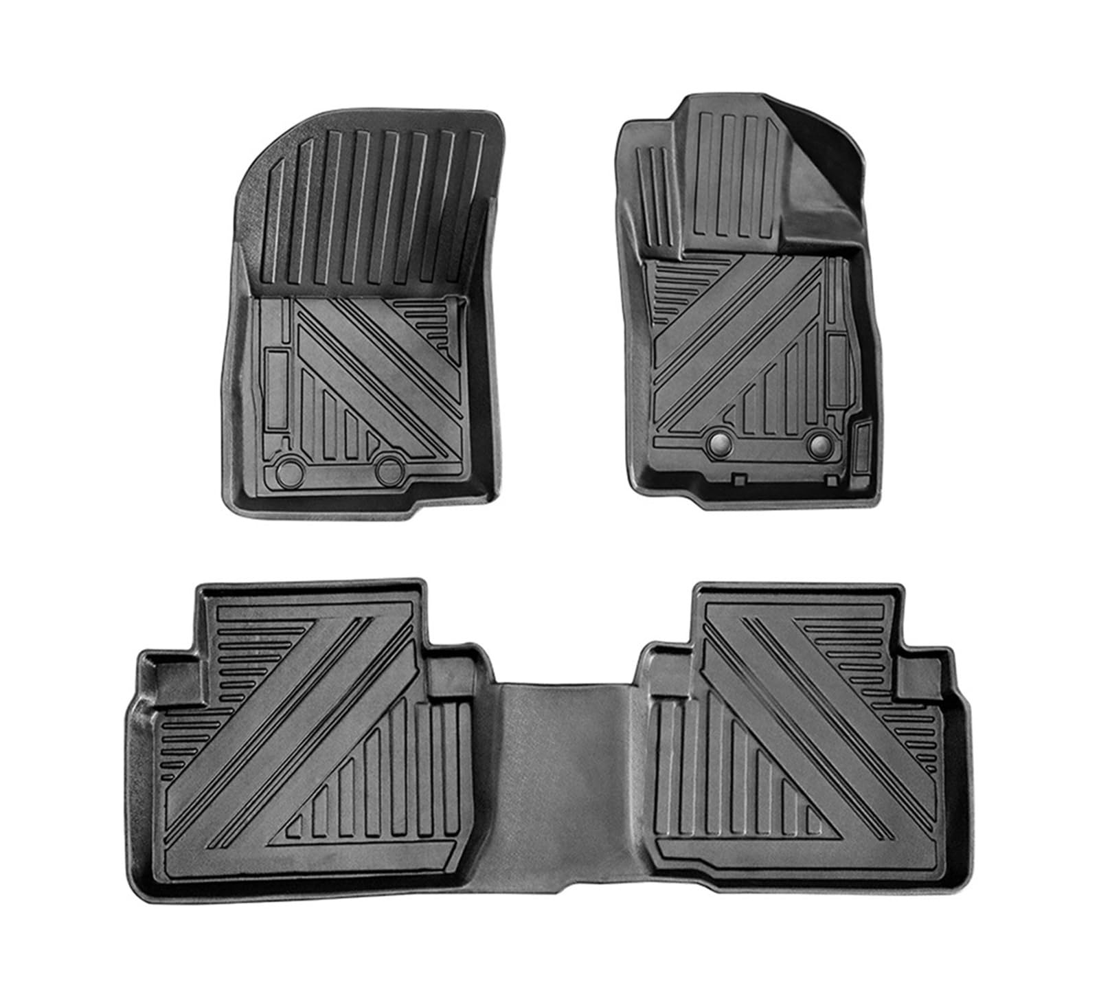 Auto Fußmatten Allwetter Pad Tray Mat Innen Zubehör Kompatibel Mit Mitsubishi Eclipse Cross 2018-2022 LHD RHD(For 18-22 RHD 3 PCS) von FIDBNAOOD