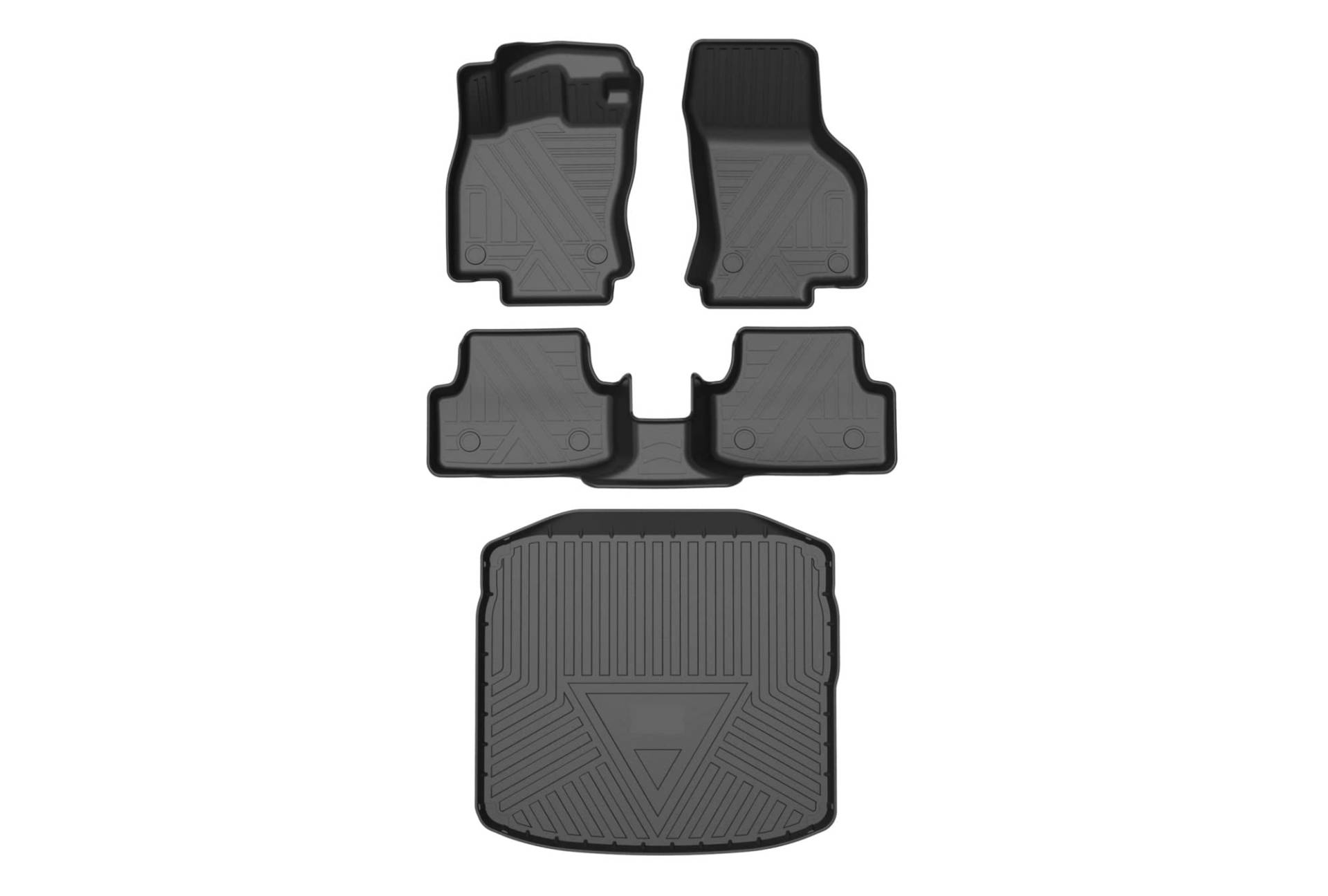 Auto Fußmatten Kompatibel Mit AoDI A3 2014-2020 Automatten TPE Schwarz Durable Boden Teppich Auto Zubehör Modifiziert(A3 Schrägheck 4PCS) von FIDBNAOOD