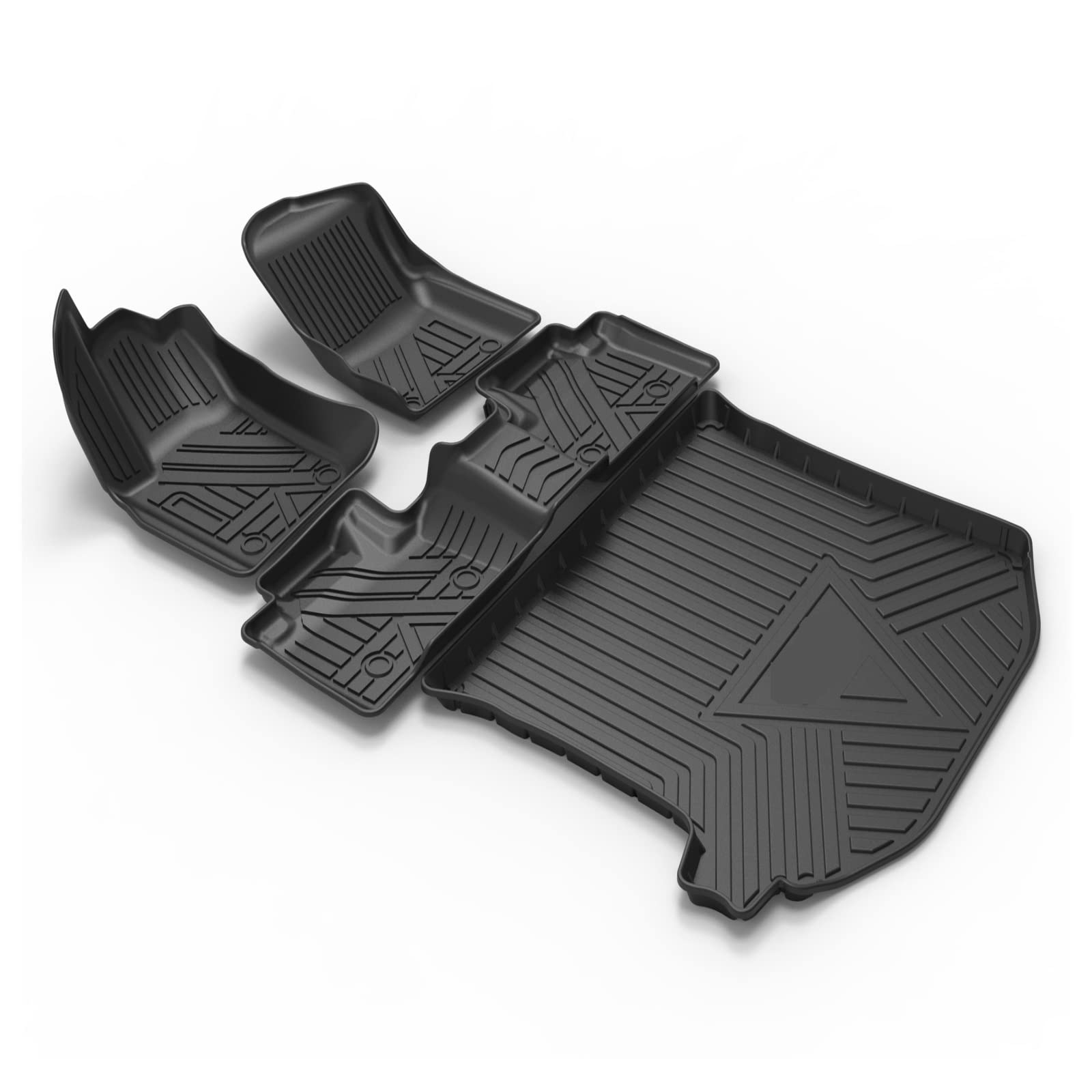 Auto Fußmatten Kompatibel Mit JEEP CHEROKEE WK2 19-20 Automatten TPE Schwarz Langlebig Fußmatten Auto Zubehör Modifiziert(Wk2 car mats 4PCS) von FIDBNAOOD