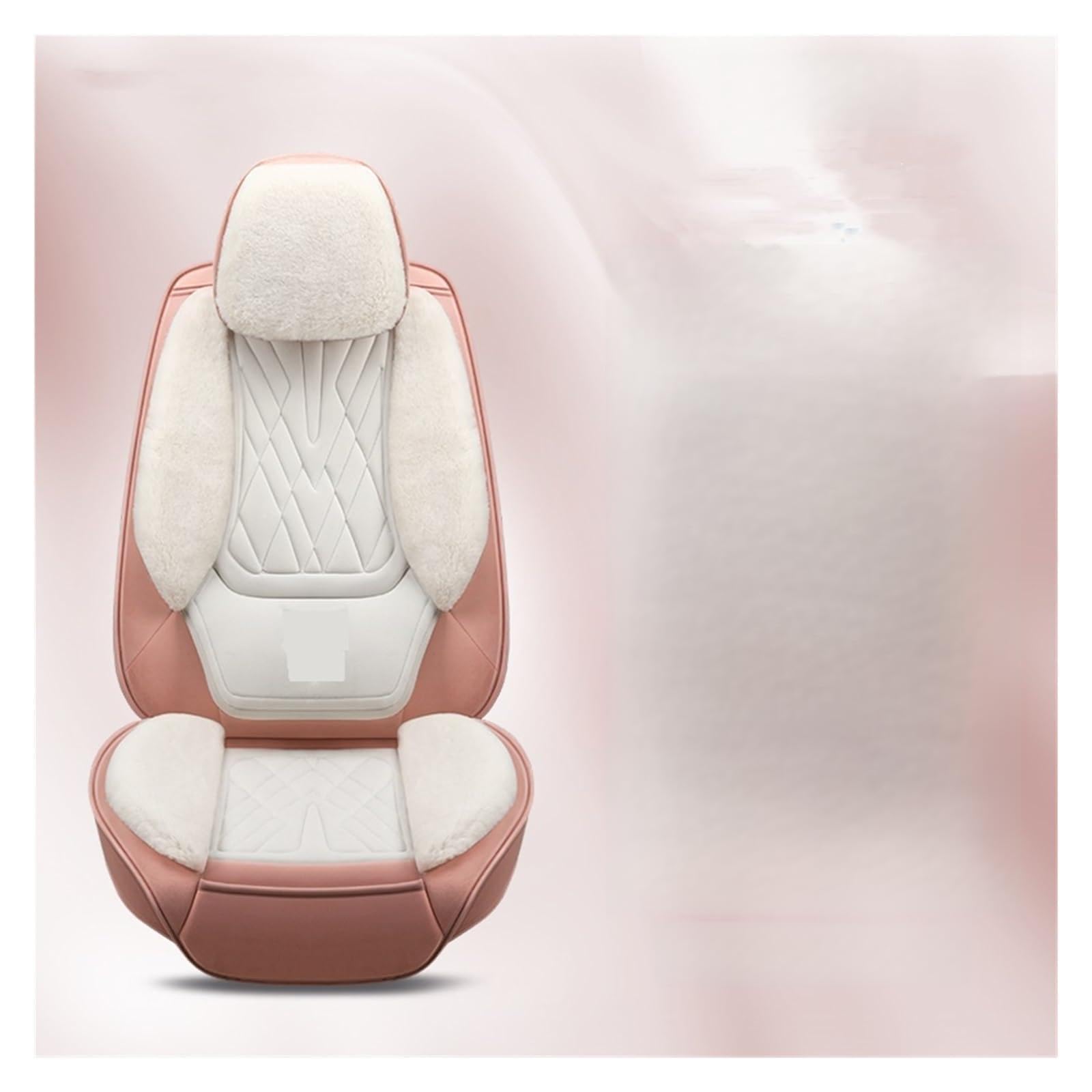 Autositzbezüge Kompatibel mit Sedan SUV Durable Flush Fur Warm Komplettsatz 5 Sitze Sitzbezug Kompatibel mit Winter Dicke Warme Sitzkissen Grün(Standard Pink) von FIDBNAOOD