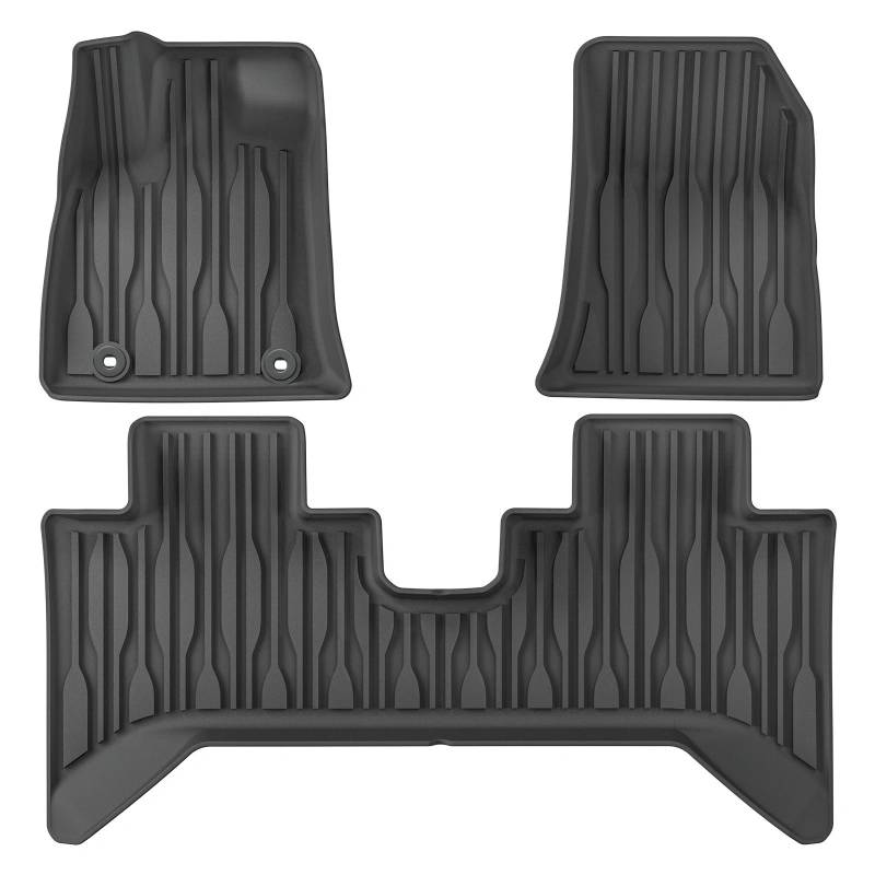 Kompatibel mit BYD SHARK 2024 2025 Fußmatten Cargo Liner Kofferraumwanne Auto Pickup Zubehör TPE WP Fußweg linkslenkt(Bodenmatte 3pcs) von FIDBNAOOD