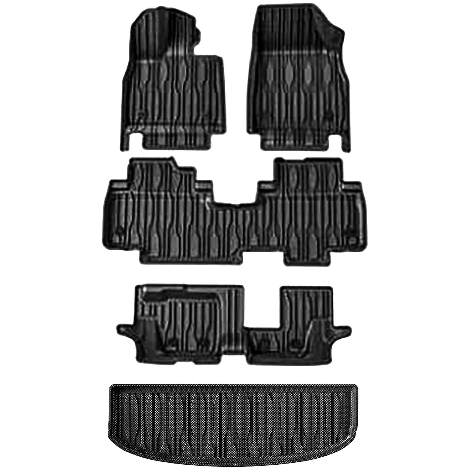 Kompatibel mit BYD TANG 7SEAT Fußmatten Kofferraumkissen Zubehör WP-Fußpolster TPE-Schutz Linkes Ruder(LHD 5PCS) von FIDBNAOOD