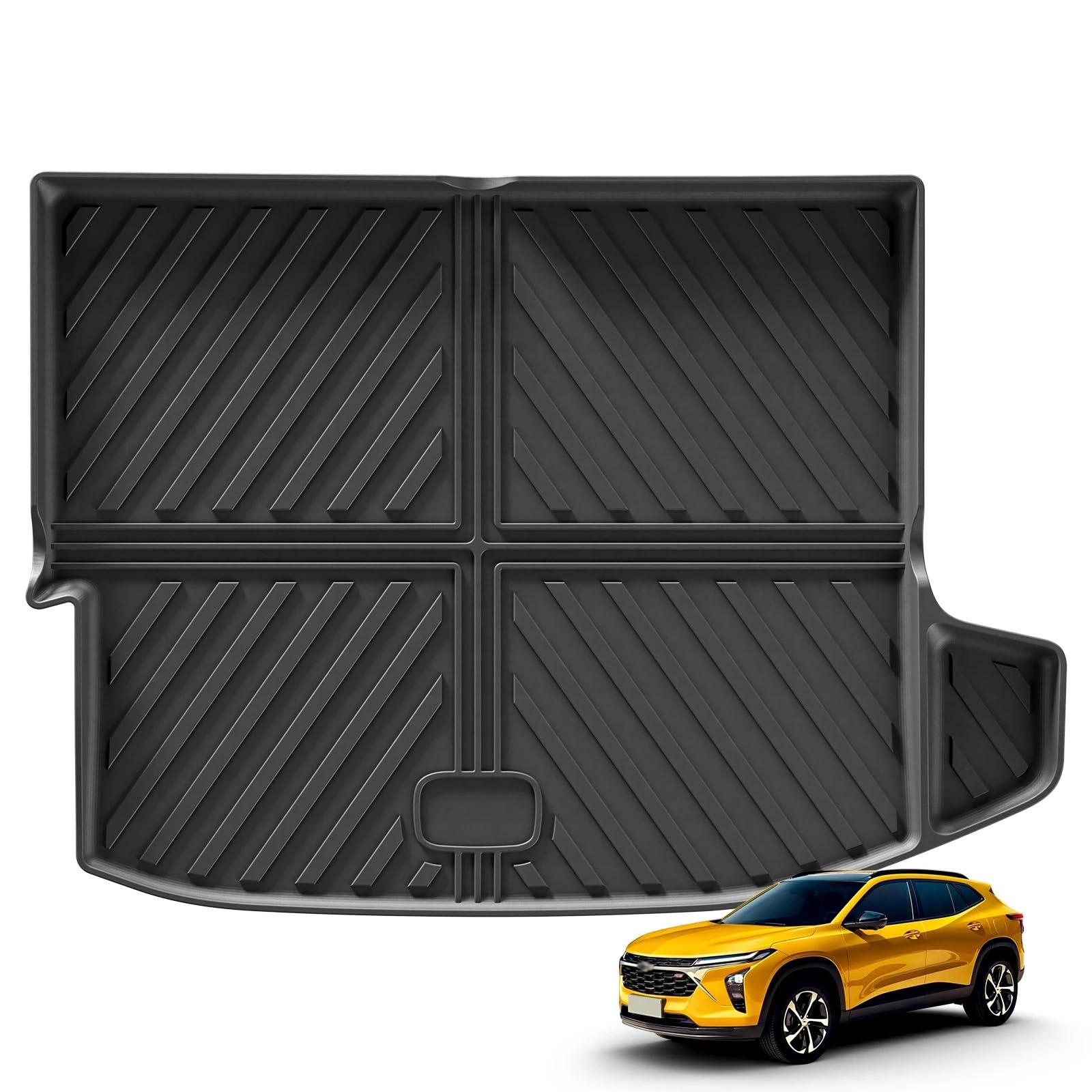 Kompatibel mit Chevy Chevrolet Trax 2024 2025 Fußmatten Cargo Liner Kofferraum/Rückenlehnenmatte TPE 3D Linkes Ruder(TRUNK 1PC) von FIDBNAOOD