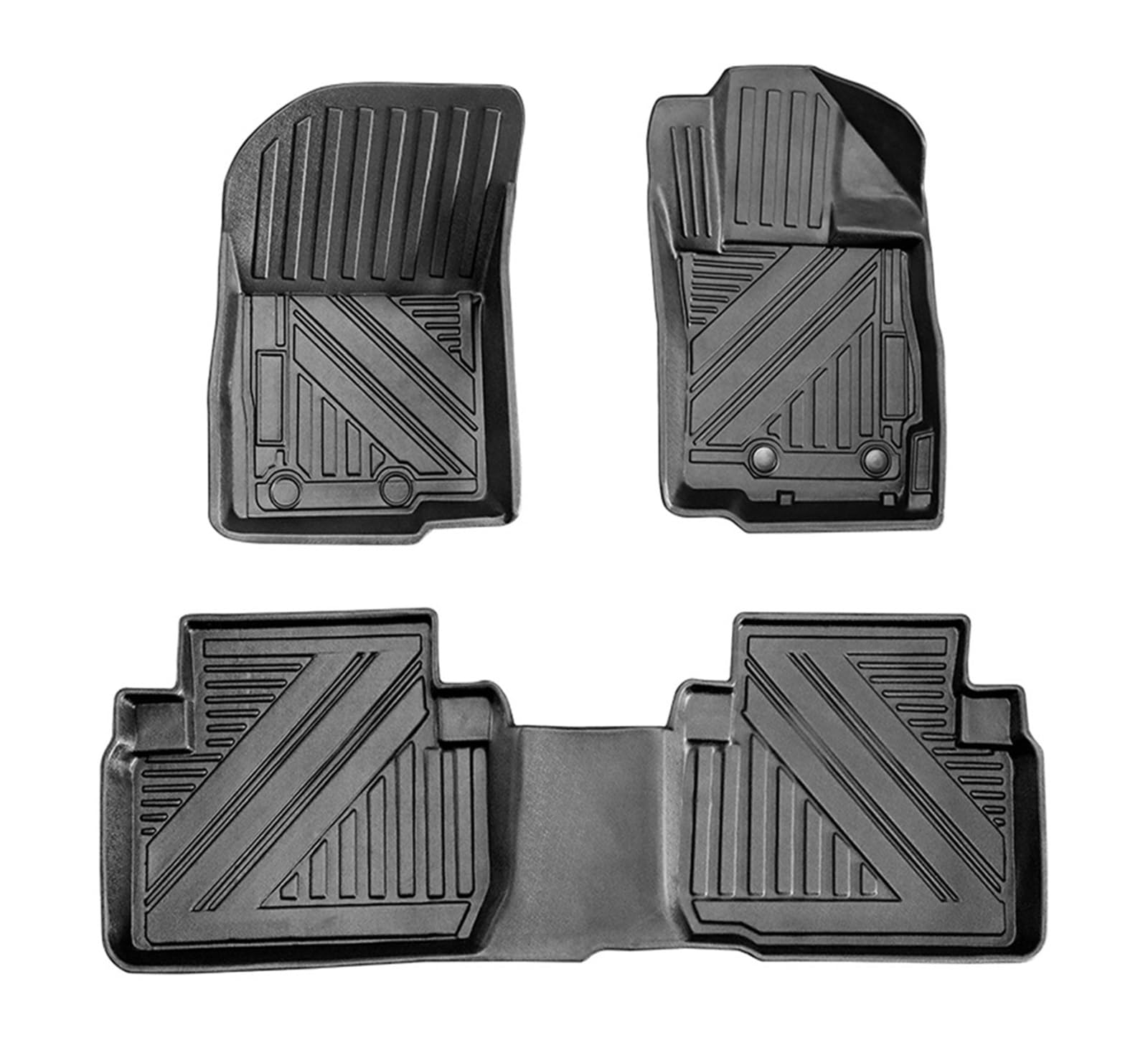 Kompatibel mit Mitsubishi Eclipse Cross 2018-2022 LHD RHD Auto Fußmatten Allwetter Pad Tray Mat Innenzubehör(Kompatibel mit 18-22 LHD 3 PCS) von FIDBNAOOD