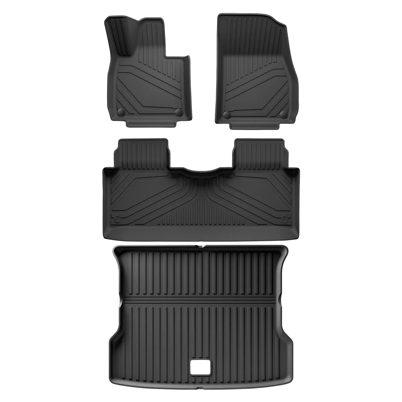 LUCKEASY Kompatibel mit Xpeng G6 Fußmatten Cargo Liner Kofferraumwanne TPE WP Verschleißfeste Fußmatte Innenzubehör(G6 LHD 4pcs) von FIDBNAOOD