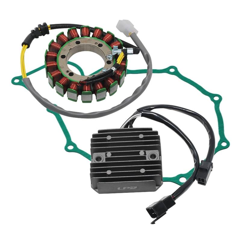 Motorcycle Regler Rectifier+Ignition Stator Coil+Cover Gasket Compatible With Shadow 400 600 VLX NV400 NV600 VRX400 VT600C /CD/CD2 von FIDBNAOOD