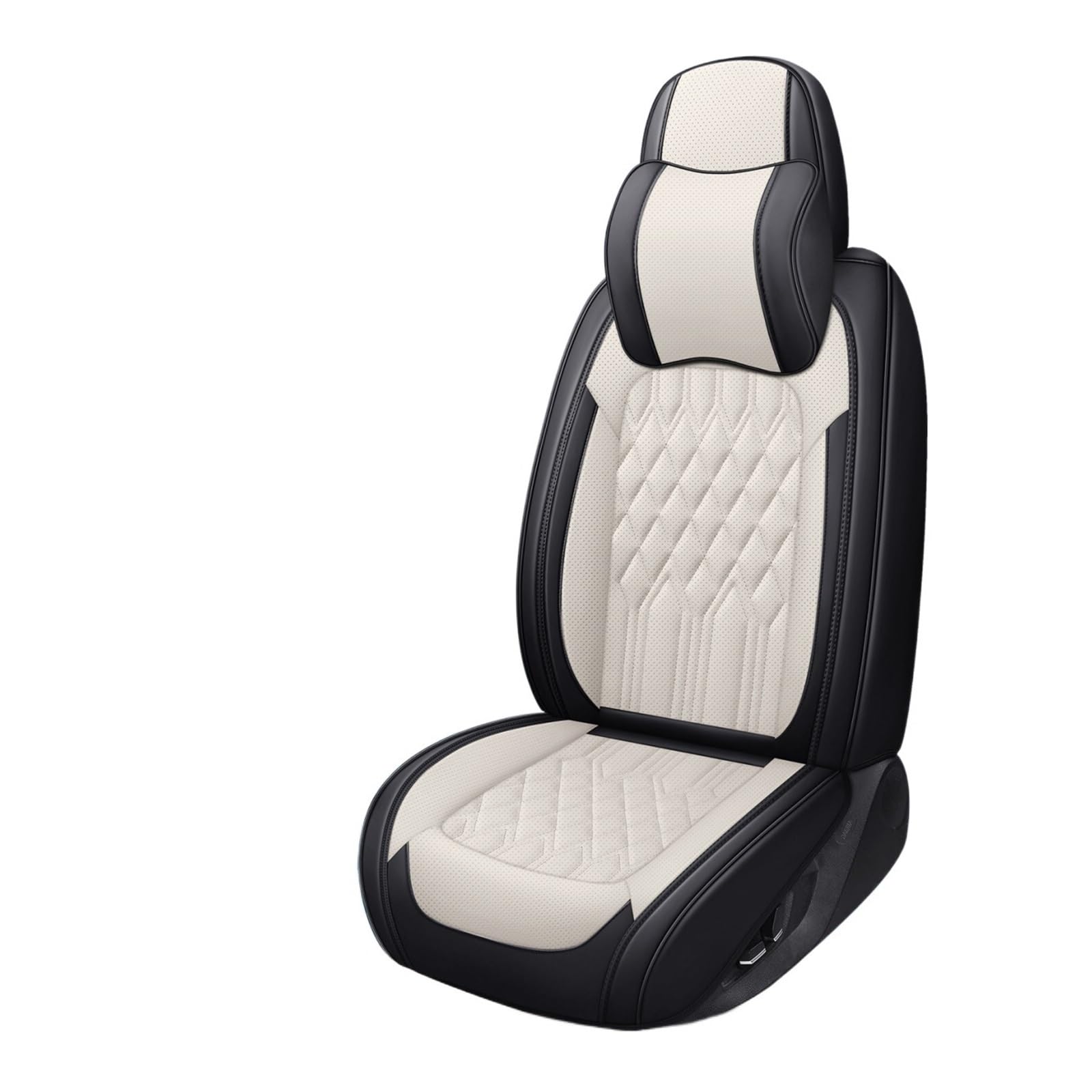 Nappa Leder Universal Autositzbezüge 360 Voll umgebend gepolstert Strapazierfähiges Sitzkissen Kompatibel mit 90% Limousine SUV Kombinierte Farbe (Color 7) von FIDBNAOOD