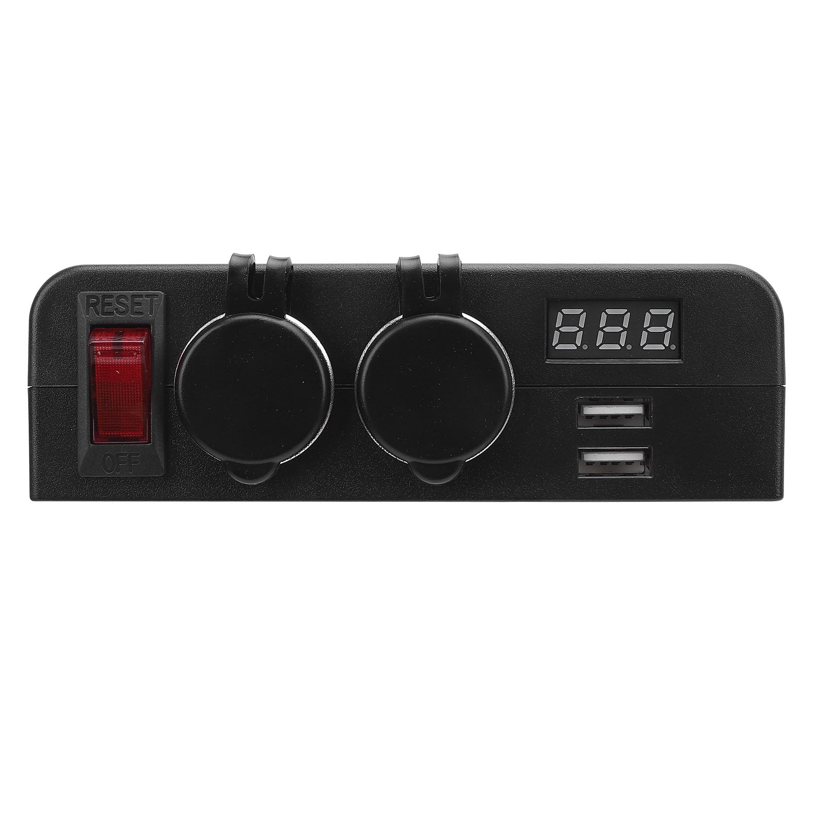 Dual-USB-Auto-Steckdose, Zigarettenanzünder-Steckdose, Splitter mit Digitalem Voltmeter, Netzschalter für Auto, Boot, Marine, LKW, Wohnmobil, UTV, ATV, Golfwagen, Unterstützt 5 von FILFEEL