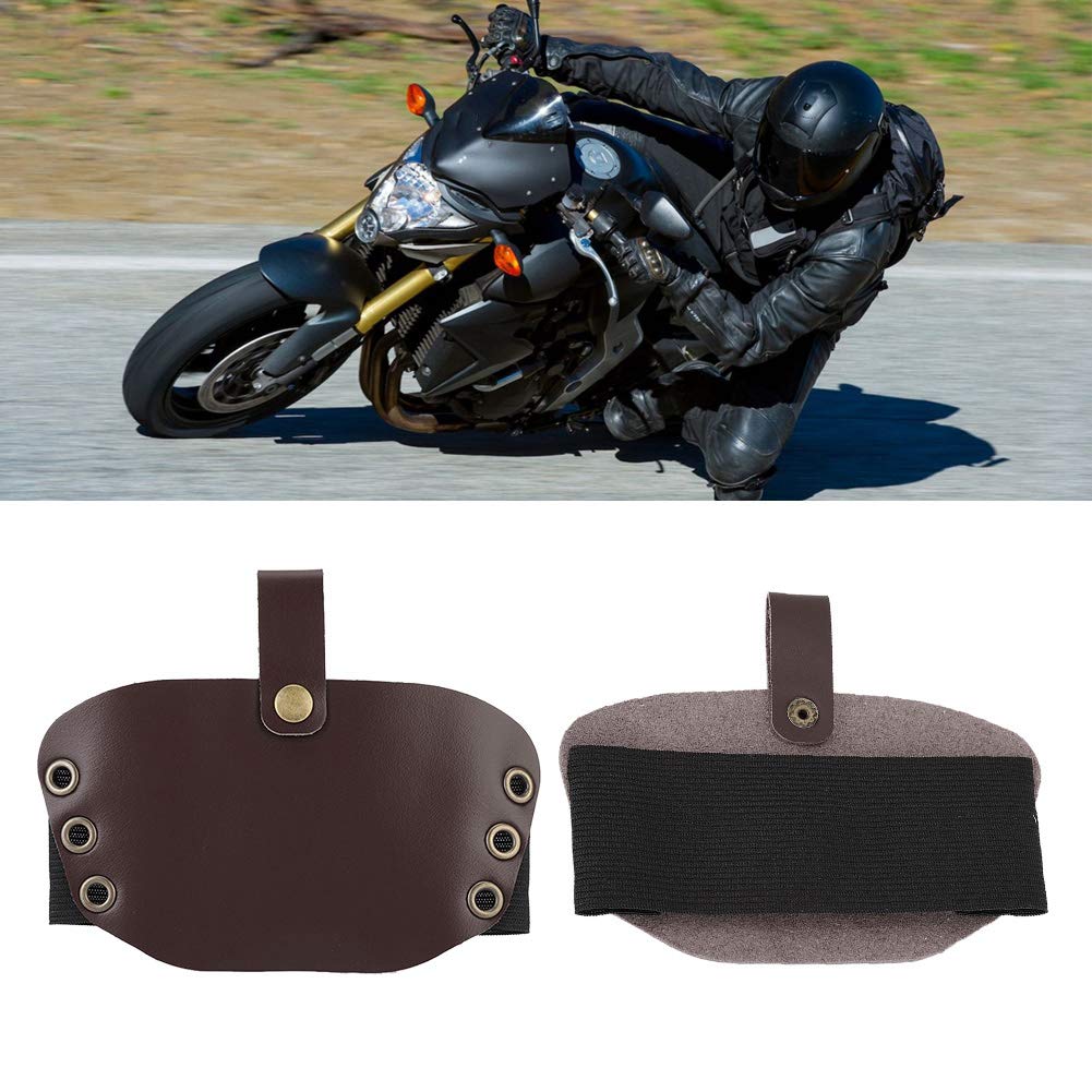 FILFEEL Motorradschuh-Schutzhülle, Geeignet für die Meisten, Schwarzes PU-Material (BROWN) von FILFEEL