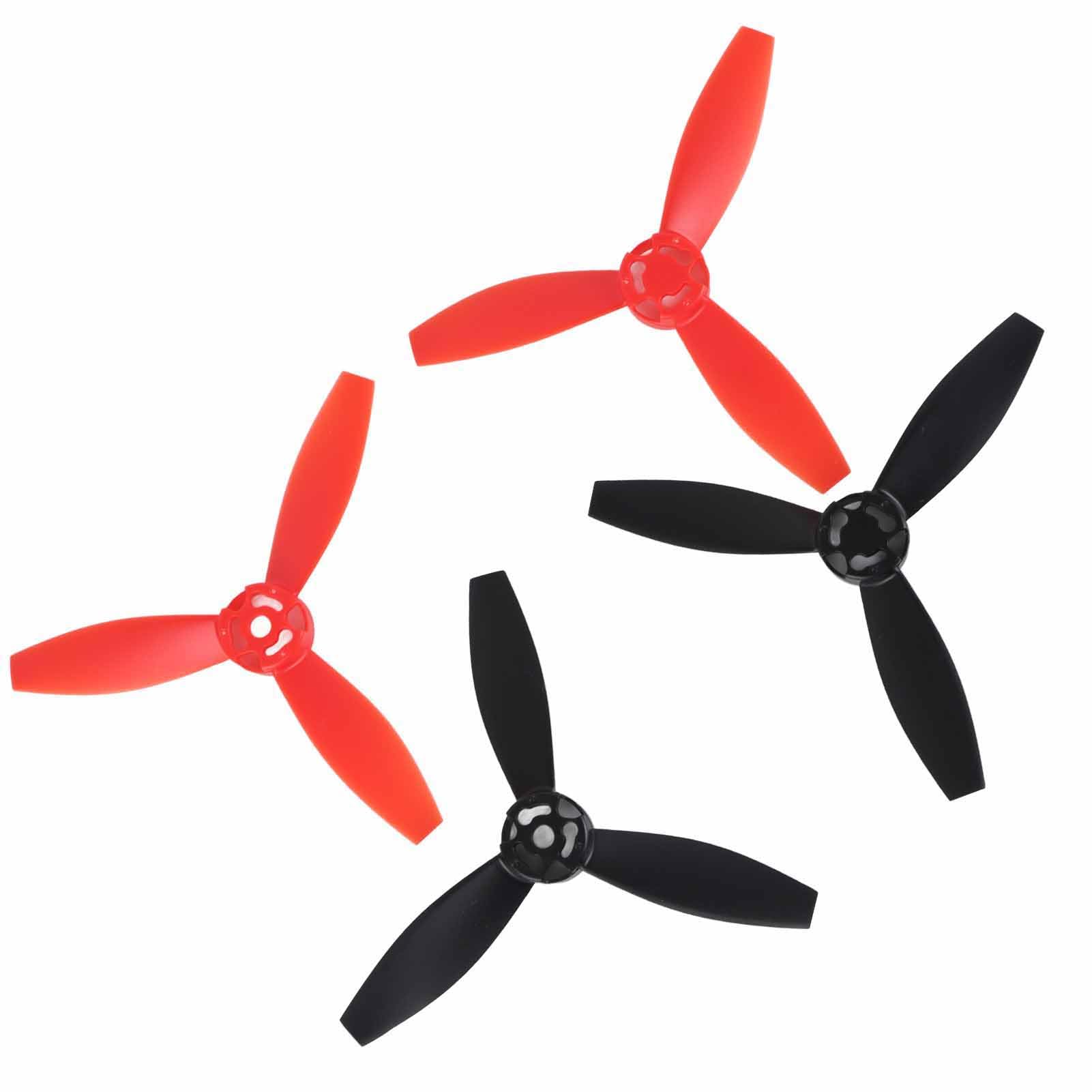 RC-Flugzeug-Leichtpropeller, Verbesserter 4-teiliger Ersatz für Bebop 2-Drohne. Passend für Bebop 2 RC-Drohne (2 schwarz 2 rot) von FILFEEL