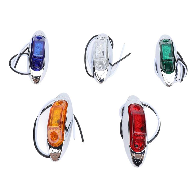 Verbesserte Sichtbarkeit, Zuverlässige Konstruktion, IP67 Wasserdichte Yacht-Seitenmarkierungsleuchte, 3er-Pack LED-Seitenmarkierungsleuchte für Yachtschiffe mit 3 LEDs, DC 10–30 V von FILFEEL