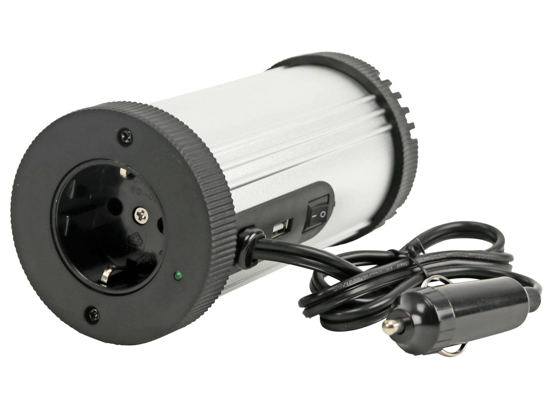 Filmer, 36209, Spannungswandler 150 Watt, wandelt 12V DC in 230V AC, Eingangsleistung: 12V, Ausgangsleistung: 220-240V AC, für Geräte bis 150 W Verbrauchsleistung, für Autobatterie oder 12V-Steckdose von FILMER