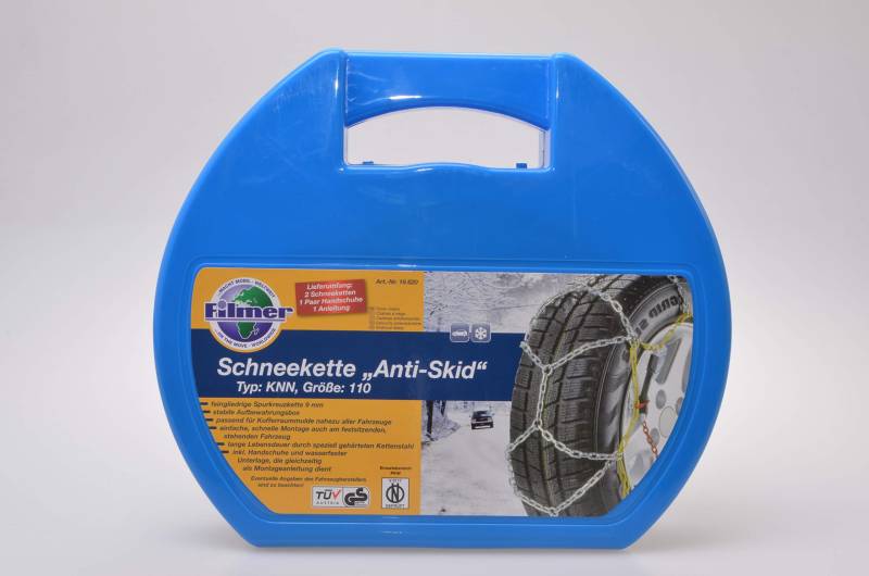 Schneeketten 18620 9 mm TYP KNN 110 14-19 Zoll, schwarz von FILMER