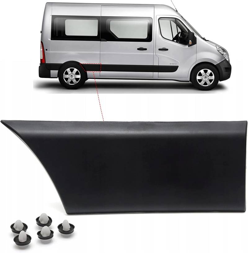 FINAO AUTOPARTS® - Leiste / Zierleiste hinten rechts (groß) für kurzes Fahrgestell Renault Master 3, Opel Movano B und Nissan NV400 von FINAO AUTOPARTS