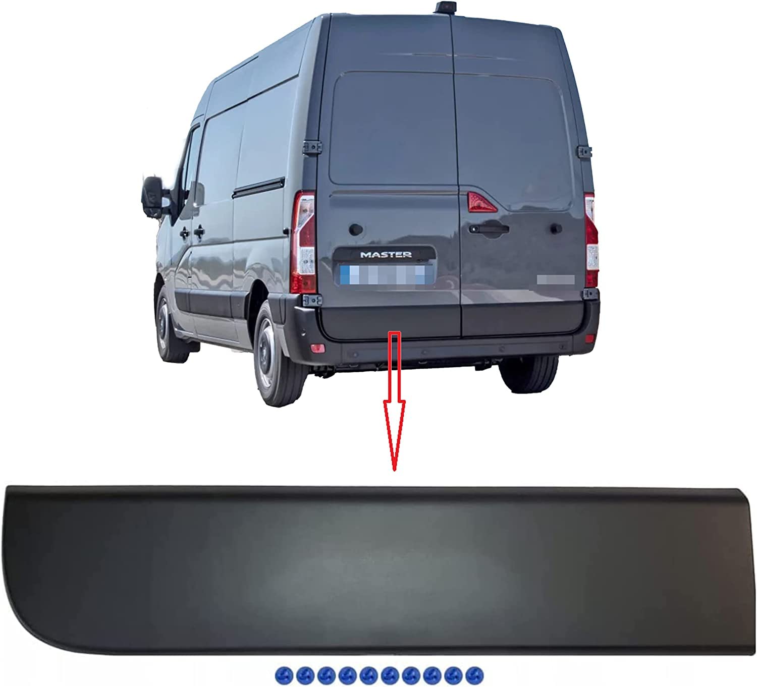 FINAO AUTOPARTS® - Türleiste / Türleiste hinten links für langes oder kurzes Gestell für Renault Master 3, Opel Movano B und Nissan NV400 von FINAO AUTOPARTS