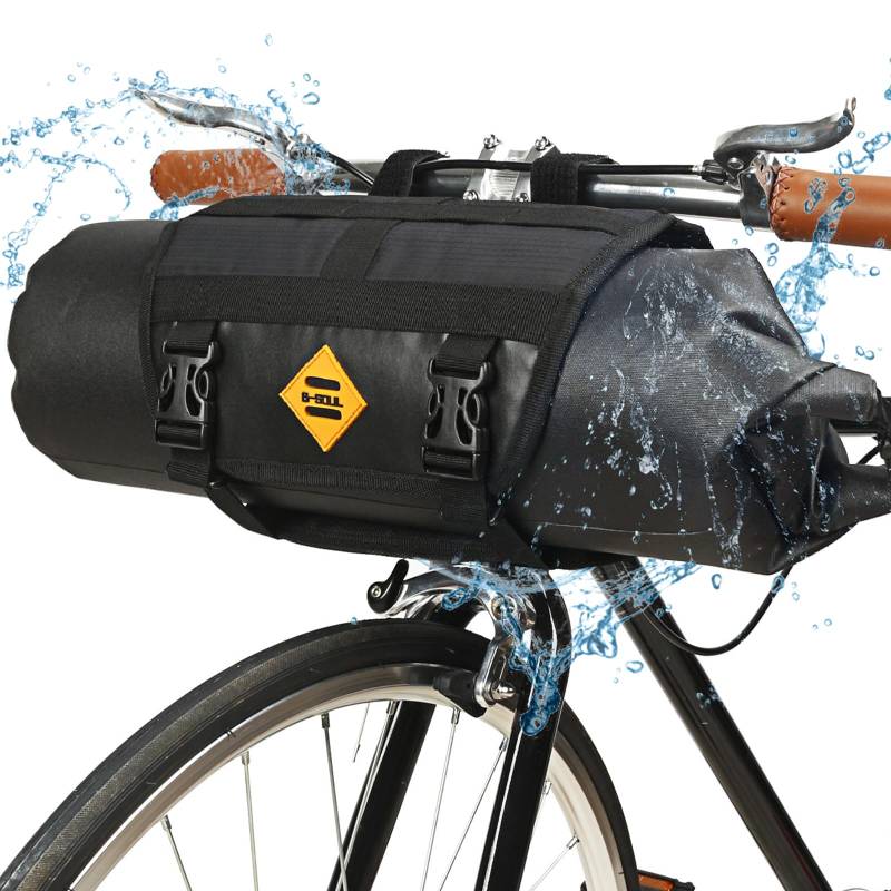 FINEW Lenkertasche Fahrrad [10 Liter] - 100% Wasserdicht - TPU Gewebe Fahrradtasche Lenker Mit Großer Kapazität - Tragbare Lenkertaschen für Rennrad, MTB von FINEW