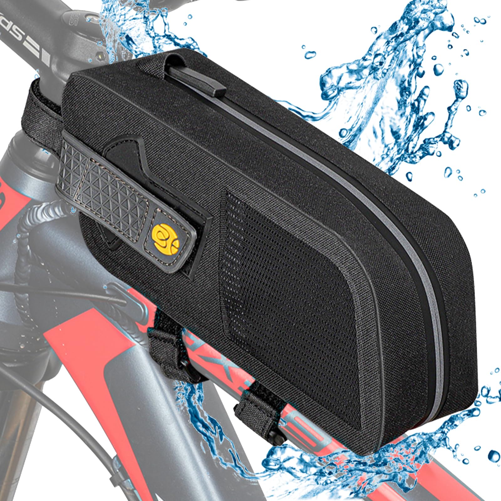 FINEW Oberrohrtasche Rahmentasche Fahrrad, 3-in-1 Fahrradtasche Rahmen, 100% Wasserdicht Rahmentasche für Gravelbike, Rennrad und MTB (1.3L, 20x9x7.5cm) von FINEW