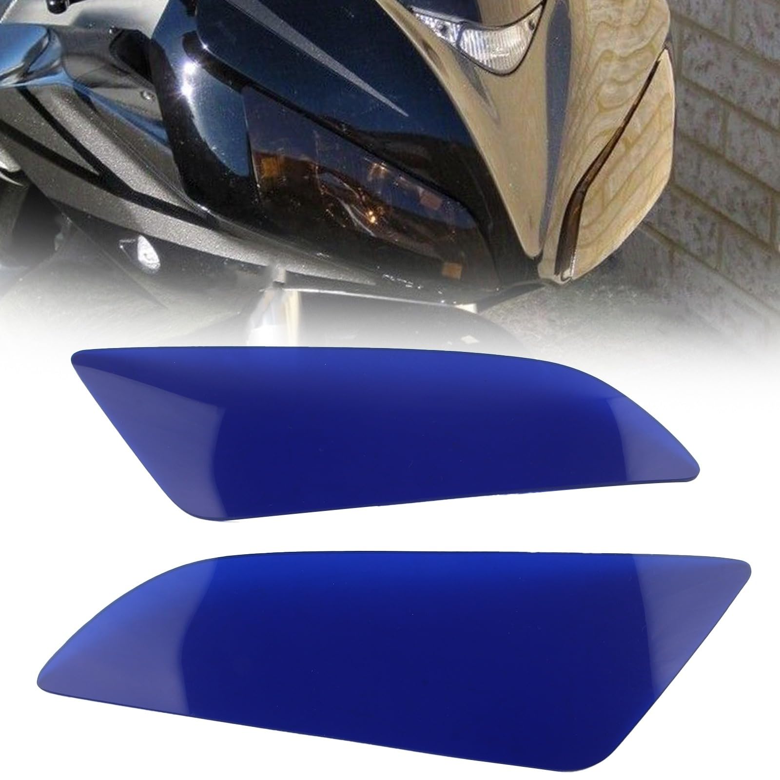 FINMOKAL 1 Paar blaue Scheinwerferabdeckung für Scheinwerfer, Objektivschutz, kompatibel mit Honda CBR600RR CBR 600RR 2003–2006 CBR1000RR 2004–2007 von FINMOKAL