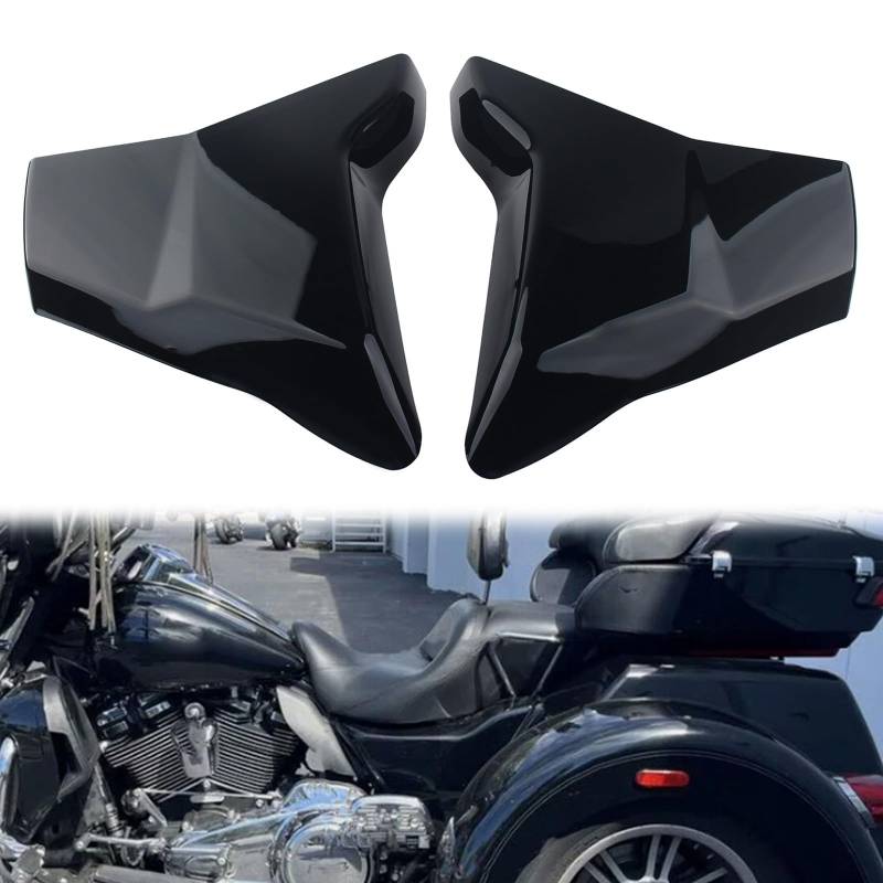 FINMOKAL 1 Paar glänzende schwarze Abdeckung für linke und rechte Seite, kompatibel mit Harley Trike Modellen 2009–2023 Tri Glide Ultra Classic FLHTCUTG von FINMOKAL