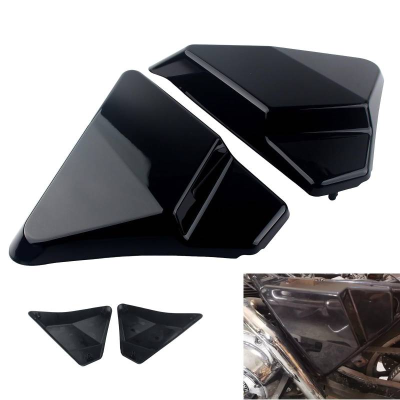 FINMOKAL 1 Paar glänzende schwarze Seitenabdeckungen links rechts kompatibel mit Harley Electra Road Glide Road King FLT FLHT FLHR FLH 1997–2007 von FINMOKAL