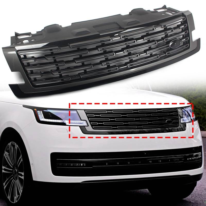 FINMOKAL 1 Stück schwarzer und grauer Kühlergrill für Land Rover Range Rover 2023 von FINMOKAL