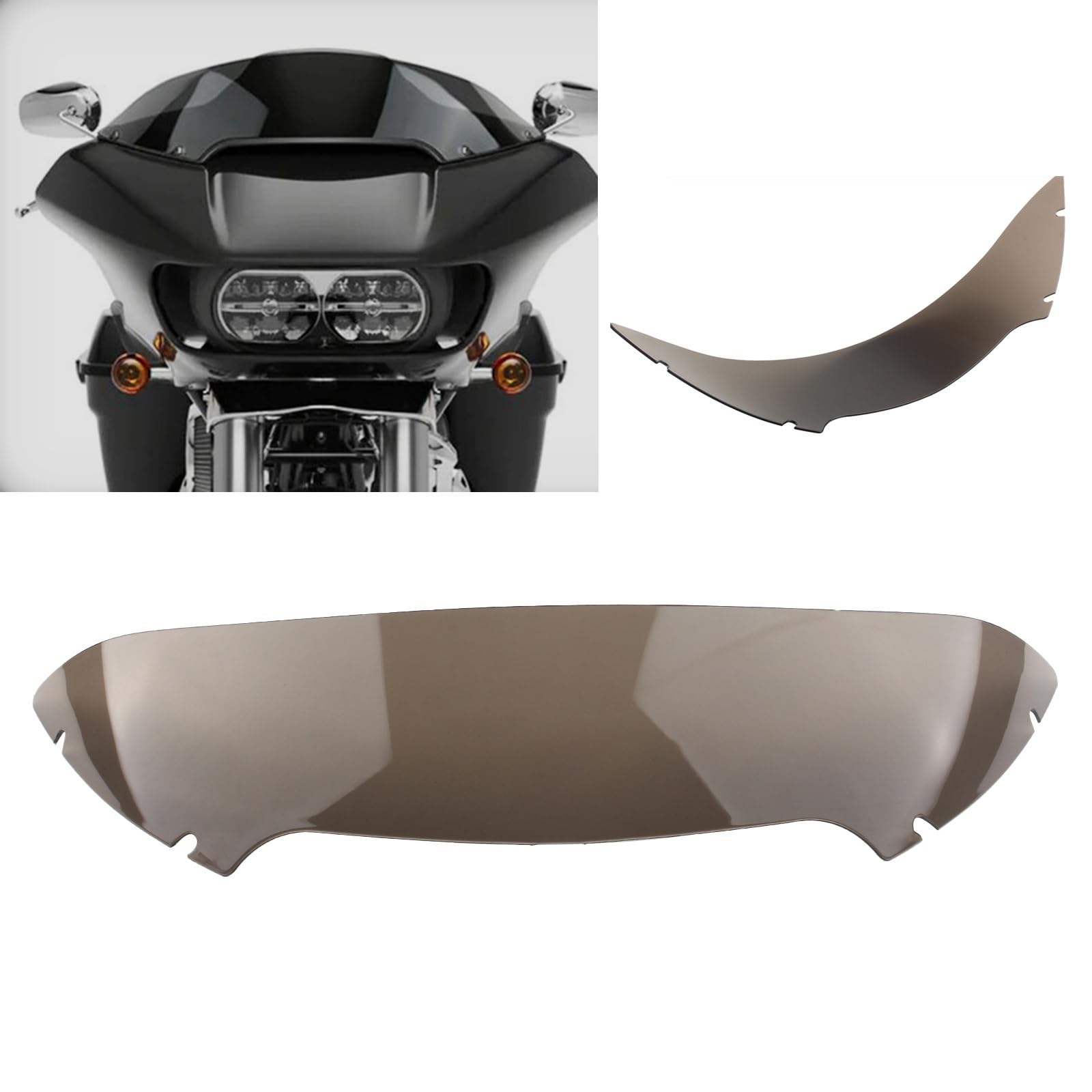 FINMOKAL 11,4 cm Windschutzscheiben-Windsplitter, kompatibel mit Harley Road Glide FLTR 2015 2016 2017 2018 2019 2020-2022 (Gelb) von FINMOKAL