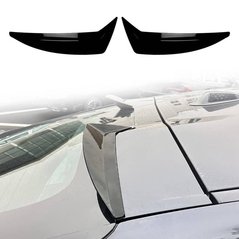 FINMOKAL 2 Stück ABS Kunststoff Auto Heckspoiler Flügel Lippe Trim Glanz Schwarz Kompatibel mit BMW X6 G06 2019 2020 2021-2024 von FINMOKAL