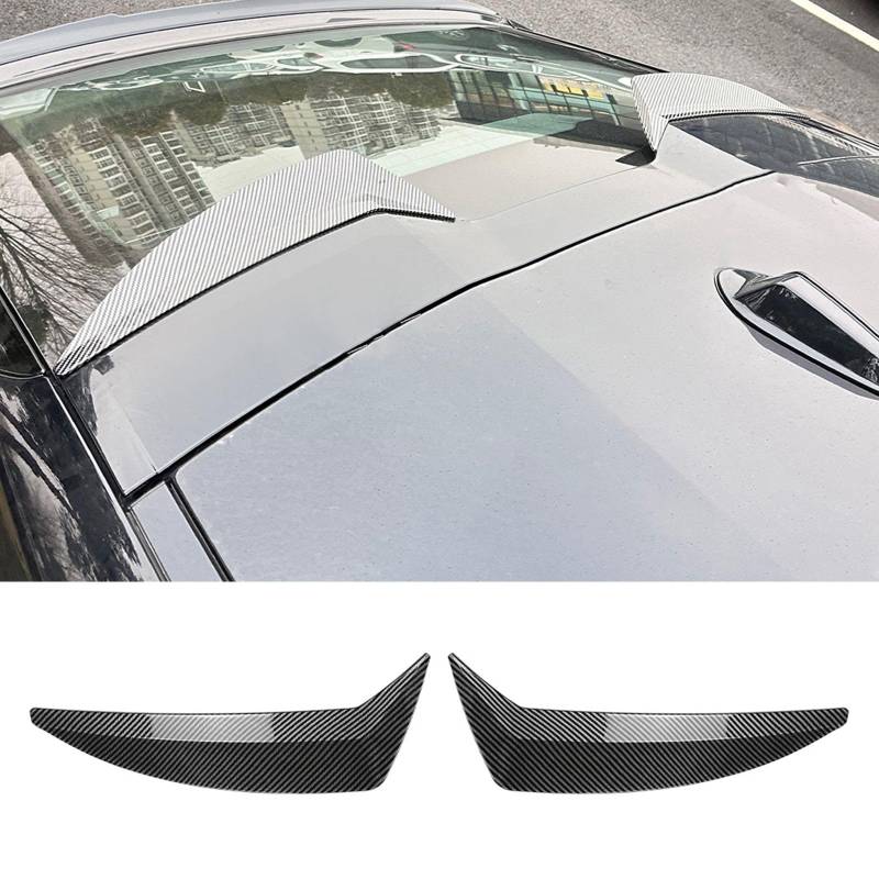 FINMOKAL 2 Stück ABS Kunststoff Auto Heckspoiler Kotflügel Lippe Trim kompatibel mit BMW X6 G06 2019 2020 2021-2024 – Kohlefaser-Stil von FINMOKAL