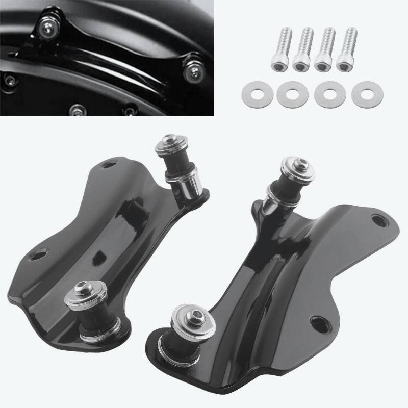 FINMOKAL 4-Punkt Schwarz Docking Hardware Kit Kompatibel mit Harley Touring Electra Road Glide Street Glide CVO Road King FLHT FLHX 2014-2023 von FINMOKAL