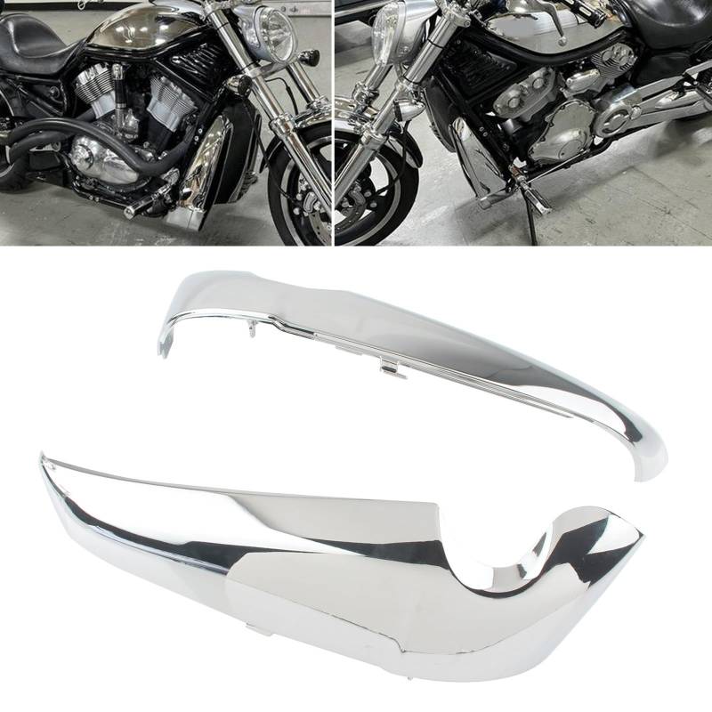 FINMOKAL ABS Kühler-Seitenabdeckung Verkleidung für Harley V Rod VRSC VRSCA VRSCB VRSCDX 2001-up Chrom 1 Paar von FINMOKAL