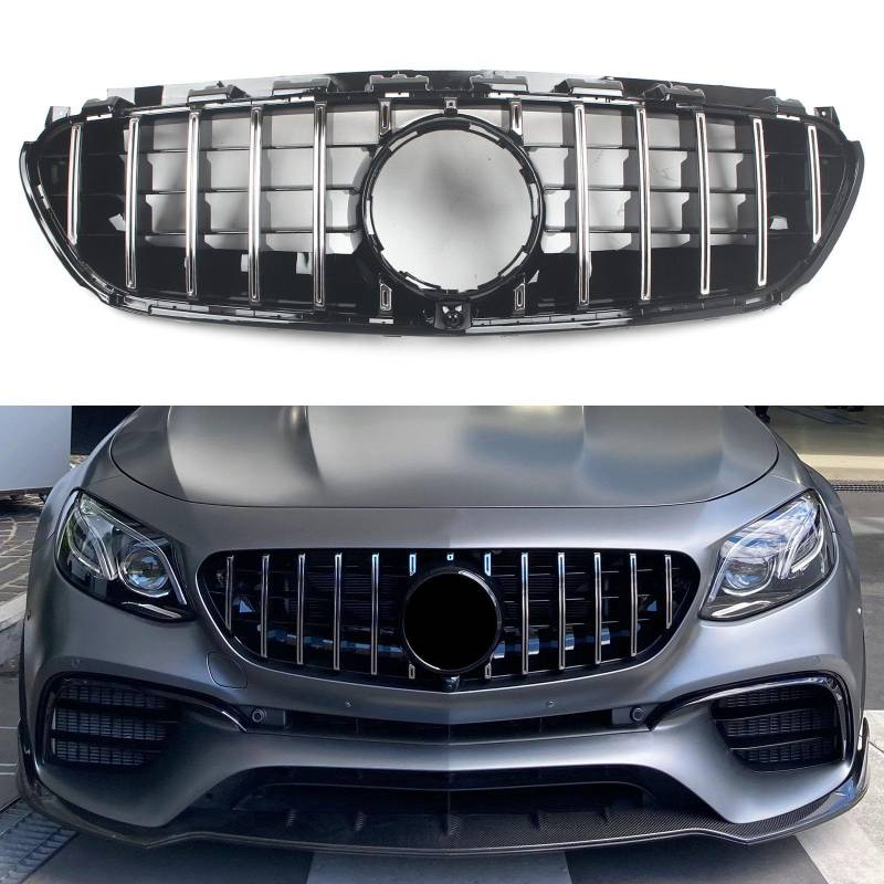 FINMOKAL Auto-Frontstoßstangengrill, Kühlergrill, Frontkühlergrill, kompatibel mit Benz E-Klasse W213 E63/E63 S AMG 2016-2020 von FINMOKAL