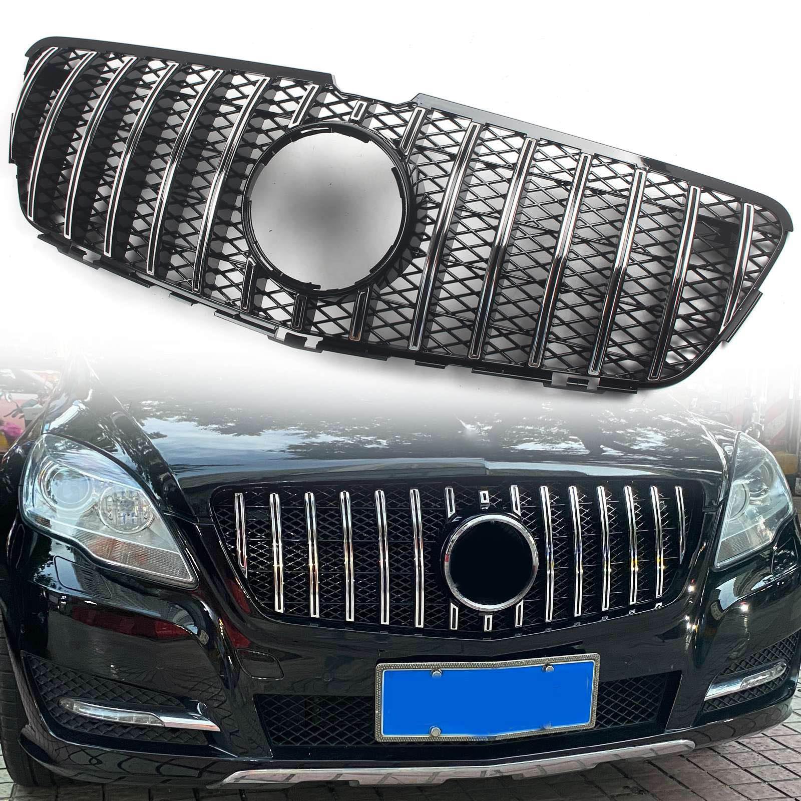 FINMOKAL Auto-Frontstoßstangengrill, Kühlergrill, Frontstoßstangen-Entlüftungshaube, Netz, kompatibel mit Benz R-Klasse W251 2011-2017 R350, Silber von FINMOKAL