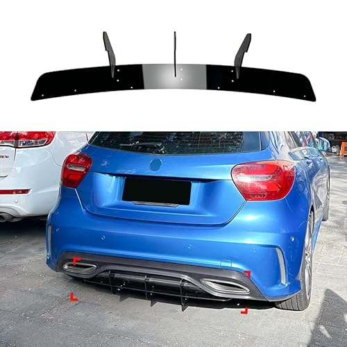 FINMOKAL Auto Heckstoßstange Diffusor Lippe Spoiler Splitter Dekoration Guard Kompatibel mit Benz A Klasse W176 AMG Line 2016-2018 von FINMOKAL