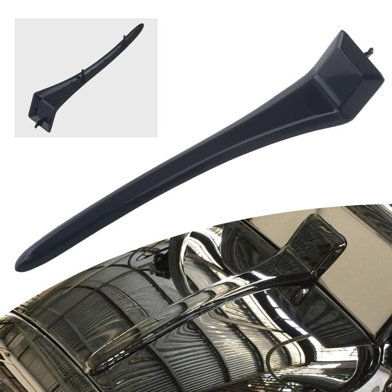 FINMOKAL Black Nacelle Trim Strip Spear Motorrad Gehäuse Top Scheinwerferabdeckung Zierleiste Kompatibel mit Harley Road King FLHR EFI FLHRCI FLHRI 1994-2002 von FINMOKAL