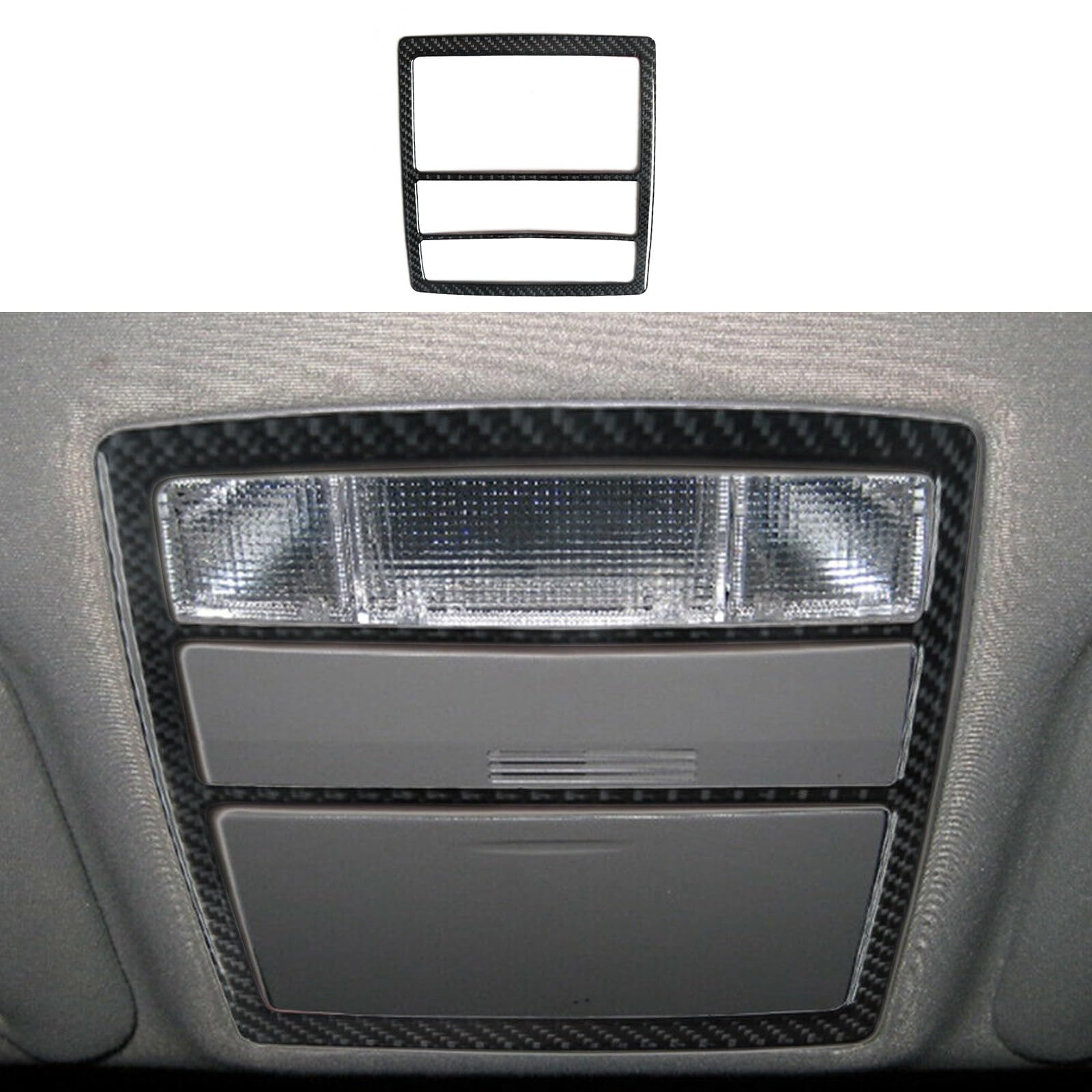 FINMOKAL Carbonfaser-Zierblende für Deckenleuchtenrahmen im Innenraum für Toyota Camry 2007-2011 von FINMOKAL