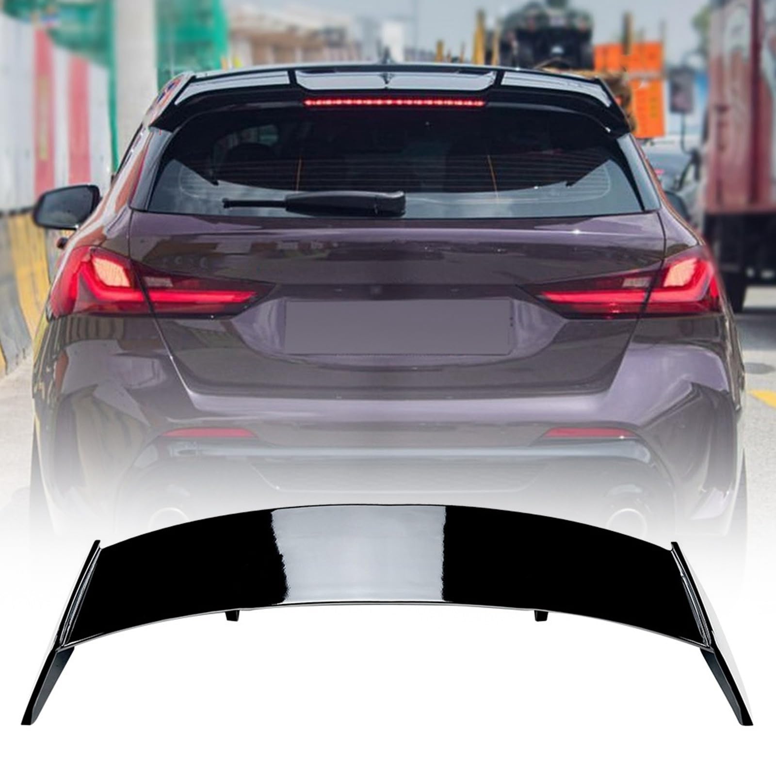 FINMOKAL F40 Heckspoiler Dachflügel Hecktrunk Spoiler Lippe Flügel Kompatibel mit BMW 1er F40 M Sport M135i M140i 2019-2024 2020 2021 Glanz Schwarz von FINMOKAL