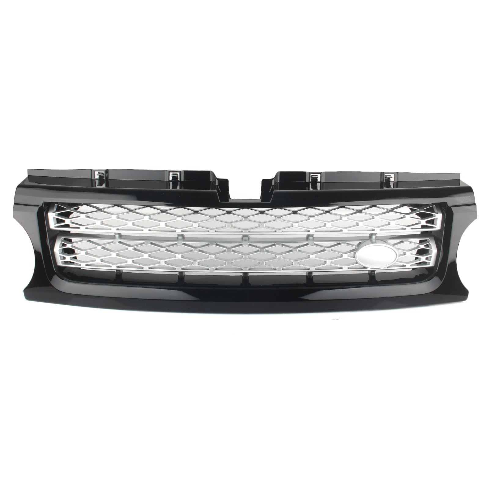 FINMOKAL Frontgrill Lufteinlassgitter für Land Rover Range Rover Sport L320 2010-2013 LR030349 Frontstoßstange oberer Mittelgrill schwarzer Rahmen silbernes Gitter von FINMOKAL