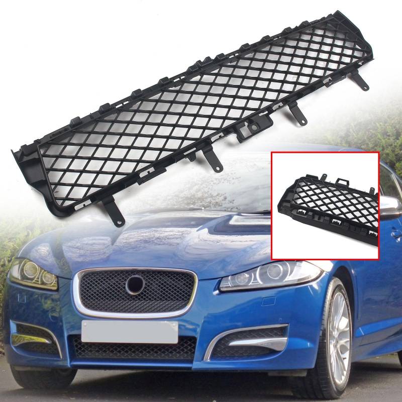 FINMOKAL Frontgrillgitter für untere Stoßstange, schwarz, für Jaguar XF Sport Style 2012–2015 von FINMOKAL