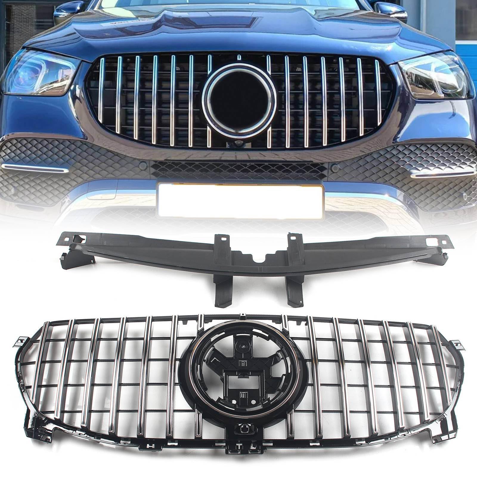 FINMOKAL GT Style Frontstoßstangengitter Kühlergrill Kompatibel mit Benz W167 GLE-Klasse GLE350 GLE450 GLE580 2020 2021-2023 Gerneral Version von FINMOKAL