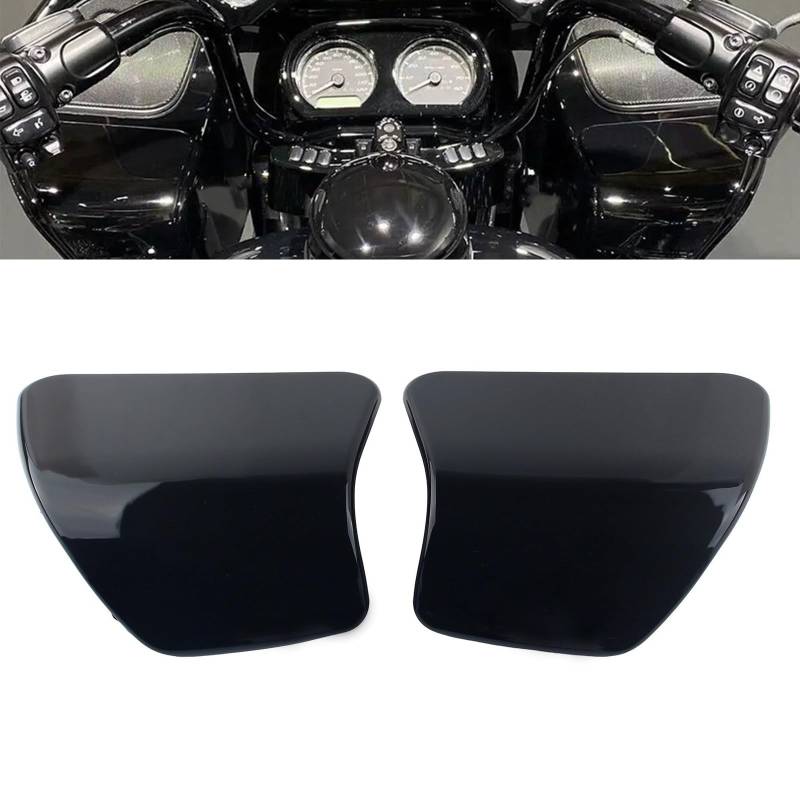 FINMOKAL Glänzende schwarze Innenverkleidung Handschuhfach-Türabdeckung, kompatibel mit Harley Road Glide 2015–2023 2024 von FINMOKAL