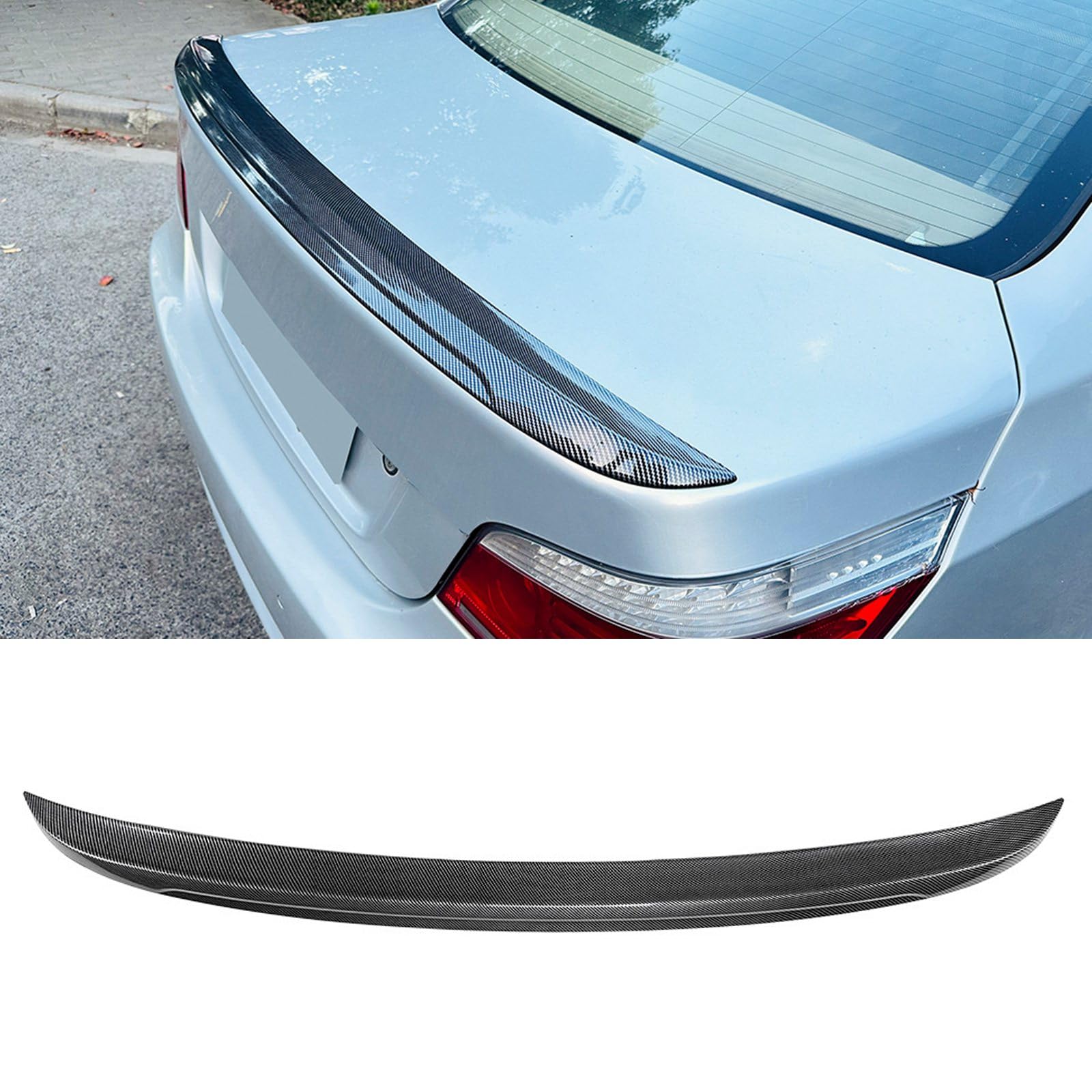 FINMOKAL Heckspoiler im Karbonfaser-Look, Kotflügellippe, Heckspoiler, kompatibel mit BMW 5er-Serie E60 2004–2010 – M5-Stil von FINMOKAL