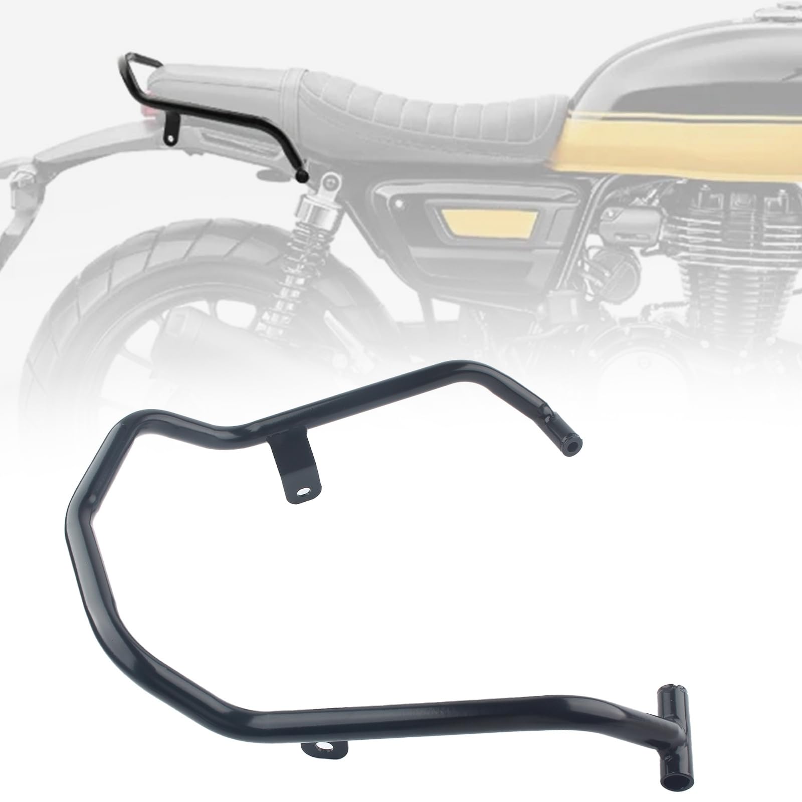 FINMOKAL Hinterer Beifahrergriff Haltegriff Rücksitz Gepäckträger Stützablage Kompatibel mit Honda GB350S CB350RS 2022-2024 von FINMOKAL