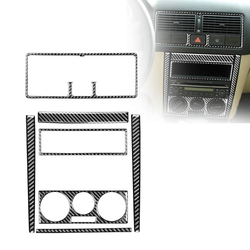 FINMOKAL Karbonfaser-Innenverkleidung für Lüftungsschlitze, für VW Golf MK4 von FINMOKAL