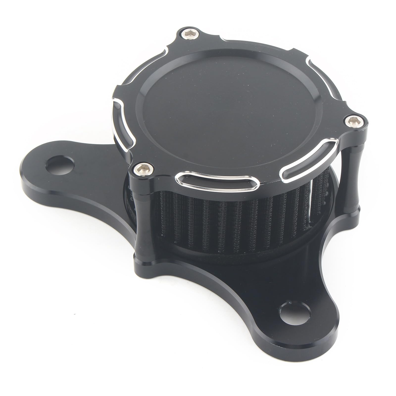 FINMOKAL Luftreiniger Ansaugsystem Filter Kit Schwarz Filterelement Kompatibel mit Harley Touring Electra Glide Softail FLHX Dyna FXDLS Trike 2008-2016 (Passt nur für Drossel von Wire Modelle) von FINMOKAL